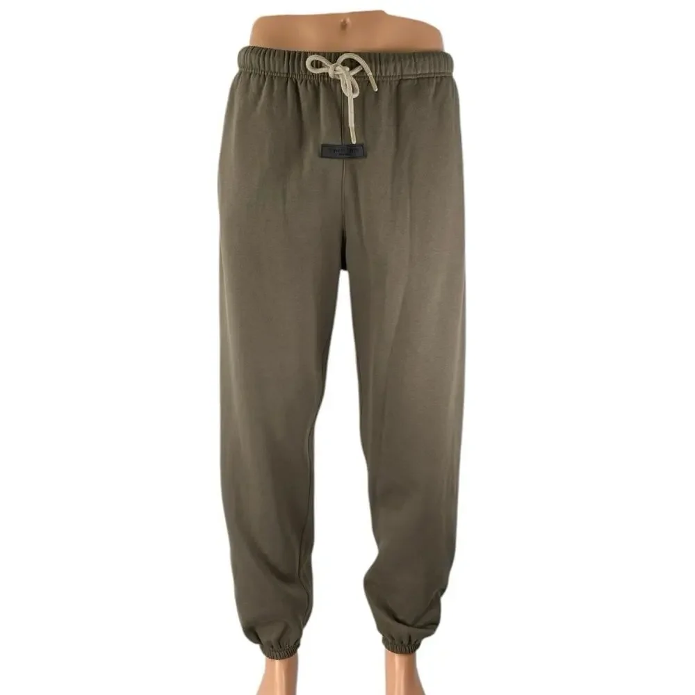Project Titan Men's Olive Green Straight Slim Drawstring Jogger  Sweat Pants L